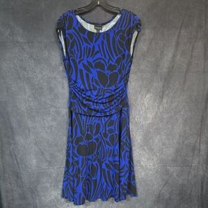 Blue and Black Midi Dress